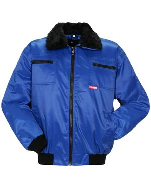 PLANAM Pilotenjacke Pilotjacke Arbeitsjacke Winterjacke Gletscher - Blau