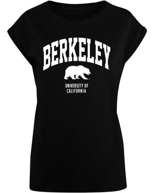 Merchcode Ladies Berkeley University - Bear T-Shirt (1-tlg) - Schwarz
