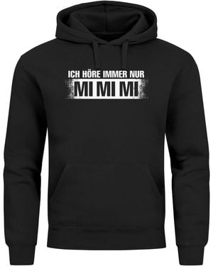 MoonWorks Hoodie Lustige Sprüche Ich höre immer nur Mimimi - Schwarz