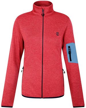 Dare 2b Fleecejacke Torrek mit Reißverschlusstasche auf dem linken Oberarm - Rot