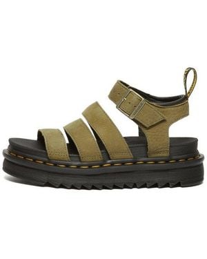 Dr. Martens Blaire Tumbled Nubuck Sandale - Grün