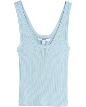 Next Ä Kombiteil Gestricktes Tank-Trägertop (1-tlg) - Blau
