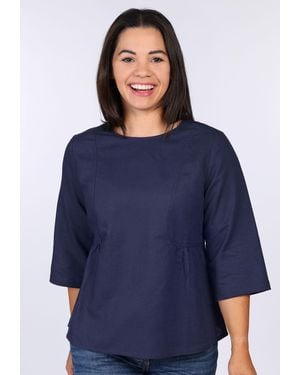 Deerberg Klassische Bluse Salizia - Blau