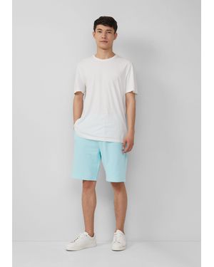 S.oliver Bermudas Detroit: Sweat-Bermuda mit Flammgarnstruktur im Relaxed Fit - Blau