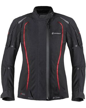 Germot Motorradjacke MotoQueen wasserdichte Motorrad Textiljacke - Schwarz