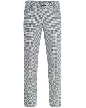 Greiff Hose GASTRO Cuisine Kochhose 5-Pocket Regular Fit Pepita - Grau