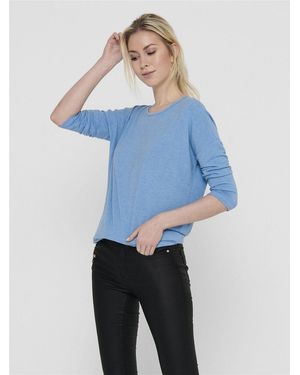 ONLY /-Arm-Shirt ONLGLAMOUR 3/4 TOP JRS NOOS in lässiger Oversize-Form - Blau