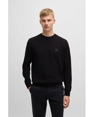 BOSS Sweatshirt Westart Mit Boss Logopatch - Schwarz