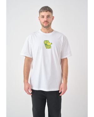 CLEPTOMANICX T-Shirt Boxy Tee Sardinade im lockeren Schnitt - Weiß