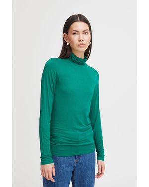 Ichi Longsleeve IHPHILUCA Enganliegender Rollkragenpullover - Grün