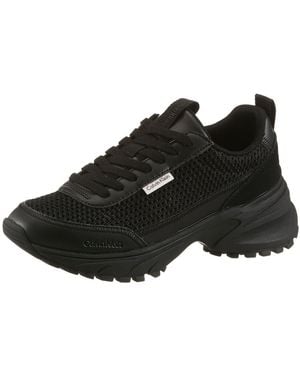 Calvin Klein Hike Runner Laceup Mesh Plateausneaker Chunky Sneaker, Halbschuh, Freizeitsneaker Mit Profilsohle - Schwarz