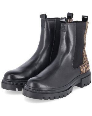 Bullboxer Chelsea Boots 6Lt0011301 2139 Damen Leder Schlupfstiefel - Schwarz