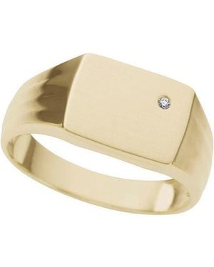 Firetti Siegelring Schmuck Geschenk 333 Herrenring Fingerring Goldring, Mit Brillant - Natur