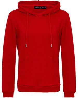 Redbridge Kapuzensweatshirt Premium Hoodie mit Kängurutasche Basic - Rot