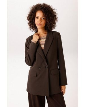 Aniston CASUAL Longblazer Mit Reverskragen - Braun