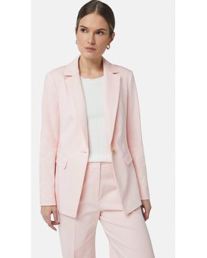 Comma, Jackenblazer Indoor- Antaillierter Blazer mit Pattentaschen - Pink