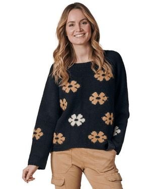 Zhrill Strickpullover Zhisabella Mit Langen Ärmeln, Aus Polyester, Wolle Und Elasthan, Regular Fit - Blau