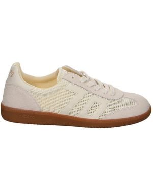 Back 70 Ghost Velour ürschuhe beige Schnürschuh - Weiß