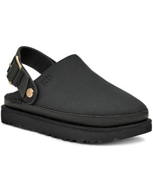 UGG W Goldenstar Villa Clog Clog Mule, Schlupfschuh Mit Schwenkbarem Fersenriemen - Schwarz