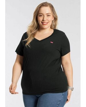 Levi's V-Shirt V Neck Tee Figurumspielende Passform - Schwarz