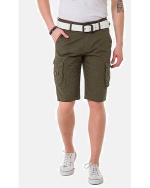 Cipo & Baxx Jeansbermudas Bermuda & Short mit praktischen Beintaschen, CK265 - Grün