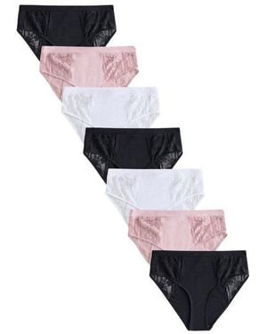 Next Slip Slips Aus Modal Und Spitze Im 7Er-Pack (7-St) - Schwarz