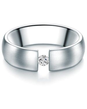 Trilani Fingerring Silber, Aus Edelstahl - Grau