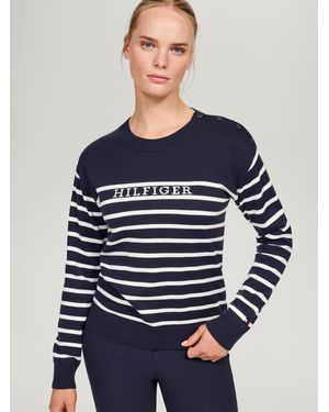 Tommy Hilfiger Equestrian Equestrian Tommy Hilfiger Fairfield Sweater DESERT SKY - Blau