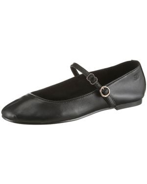 HUGO Tylia Riemchenballerina Flat, Slipper, Schlupfschuh - Schwarz