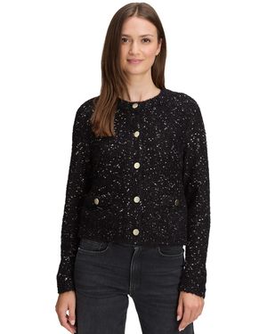 BETTY&CO Strickjacke mit Lurexfaden (1-tlg) - Schwarz