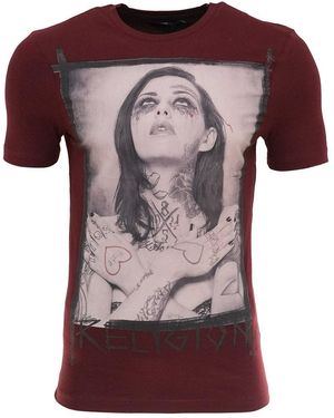 Religion Print- Clothing T-Shirt TATTOO GIRL - Rot