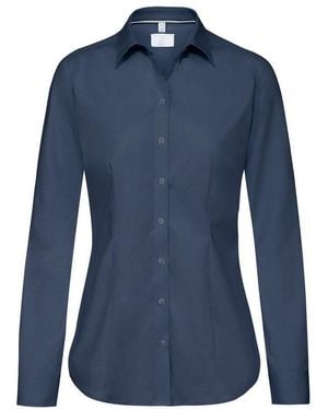 Greiff Langarmbluse Corporate Blusedamen Oeko Tex Pflegeleicht Marine - Blau