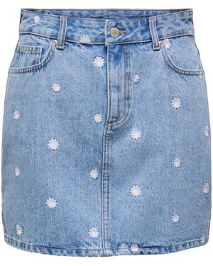 ONLY Jeansrock ONLSTELLA DAISY SHORT SKIRT DNM AZG - Blau