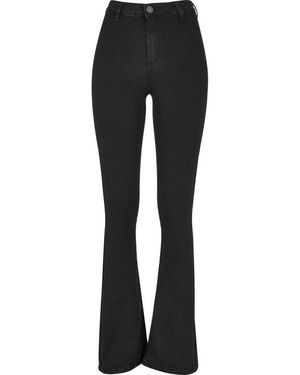 Urban Classics Bequeme Jeans Damen Ladies Super Stretch Bootcut Denim Pants (1-Tlg) - Schwarz