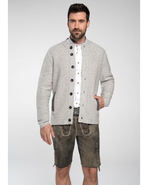Spieth & Wensky Trachtenstrickjacke Strickjacke "Fabius - Grau
