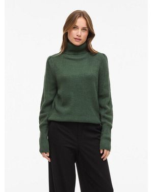 Vila Rollkragenpullover Vilou New Rollneck L/S Knit Top - Grün
