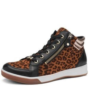 Ara Rom Sneakerboots Hightop Sneaker, Schnürboots Mit Kontrastbesätze - Schwarz