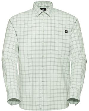 Mammut Outdoorhemd Lenni Longsleeve Shirt Men SILVER SAGE-STRATA - Blau