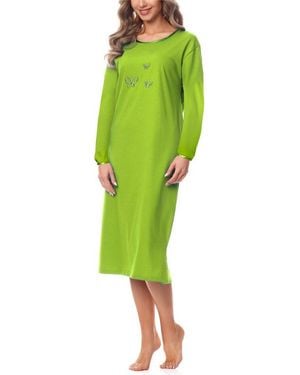 Merry Style Nachthemd Damen Langarm Nachthemd 91Lw1 (1-Tlg) - Grün