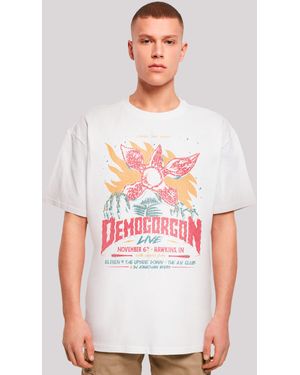 F4NT4STIC Shirt Stranger Things Demogorgon Poster Premium Qualität - Weiß