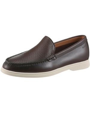 BOSS Sienne_Loaf Slipper Schlupfschuh, Halbschuh, Loafer Mit Heller Laufsohle - Schwarz