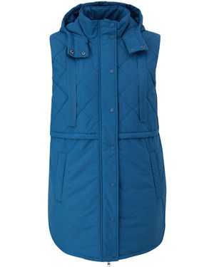 TRIANGL Longweste mit Kapuze - Blau