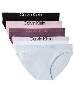 Calvin Klein Bikinislip Bikini 5Pk (Packung, 5-St. 5Er-Pack) Mit Elastischem Bund - Weiß