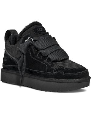 UGG W Lowmel Sneaker Midcut Sneaker, Schnürschuh Mit Gepolstertem Schaftrand - Schwarz