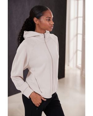 French Connection Sweatjacke mit seitlichen Reißverschlusstasche, Loungewear - Natur