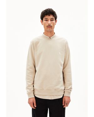 ARMEDANGELS BAARO COMFORT (1-tlg., Regular Fit) Sweatshirt aus recyceltem Baumwoll Mix - Weiß