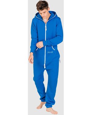 Monpiz Jumpsuit mit kuscheligem Komfort - Blau