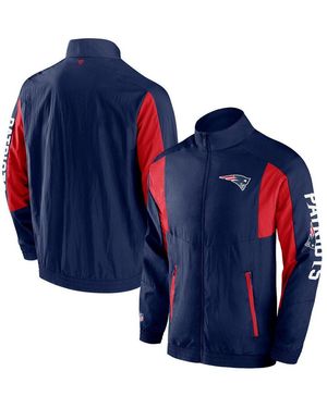 Fanatics Bomberjacke Jacke New England Patriots Woven Track - Blau