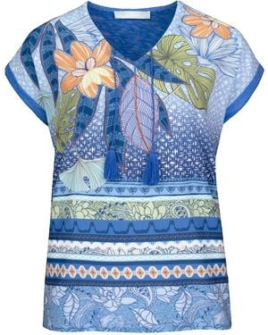 Bianca Print-Shirt JULIE mit coolem Frontmotiv in Trendfarben - Blau