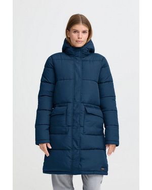 Oxmo Wintermantel Oxminna Modischer Steppmantel Mit Kapuze - Blau